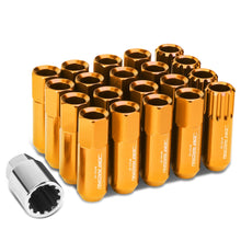Load image into Gallery viewer, M12 x 1.25 Extended Aluminum Lug Nuts with Locks - Orange 16pc Set