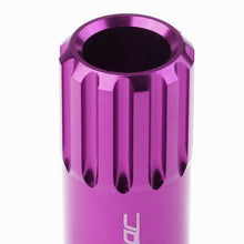 Load image into Gallery viewer, M12 x 1.25 Extended Open End Lug Nuts with Locks - Purple Aluminum
