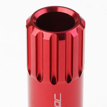 Load image into Gallery viewer, M12 x 1.25 Extended Aluminum Lug Nuts 60mm Red 16pc + 4 Locks