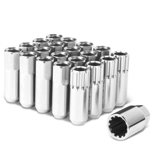 Load image into Gallery viewer, M12 x 1.25 Extended Aluminum Lug Nuts Set with Locks - Silver
