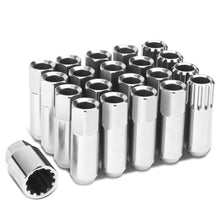 Load image into Gallery viewer, M12 x 1.25 Extended Aluminum Lug Nuts Set with Locks - Silver