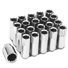 Load image into Gallery viewer, M12 x 1.25 Extended Aluminum Lug Nuts Set with Locks - Silver