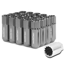 Load image into Gallery viewer, M12 x 1.5 Extended Open End Lug Nuts 20pc Set Gun Metal Aluminum