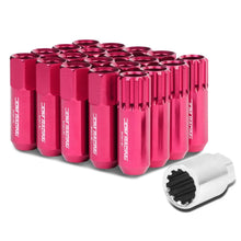 Load image into Gallery viewer, M12 x 1.5 60mm Extended Pink Lug Nuts Set - 16 Pcs + 4 Locks Aluminum