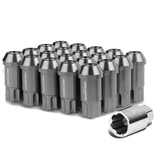 Load image into Gallery viewer, L40 Style Extended Aluminum Lug Nuts M12x1.25 20pc Set Gun Metal