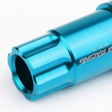 Load image into Gallery viewer, M12 x 1.25 Extended Aluminum Lug Nuts w/ Locks 20pc Set Light Blue