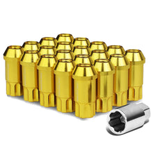 Load image into Gallery viewer, M12 x 1.5 Extended L40 Style Lug Nuts 20pc Set with Locks - Aluminum