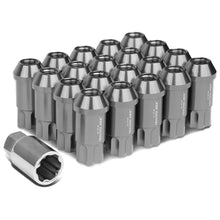 Load image into Gallery viewer, L40 Style Extended Lug Nuts M12x1.5 50mm Gun Metal 20pc w/ Locks Aluminum
