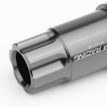 Load image into Gallery viewer, L40 Style Extended Lug Nuts M12x1.5 50mm Gun Metal 20pc w/ Locks Aluminum