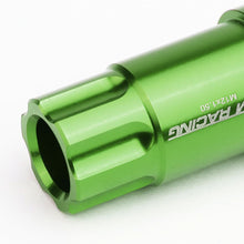 Load image into Gallery viewer, M12x1.5 L40 Style Extended Lug Nuts w/ Locks Green Aluminum 20pc