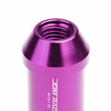 Load image into Gallery viewer, Aluminum L40 Style Extended Lug Nuts M12x1.5 50mm Purple 20pc w/ Locks