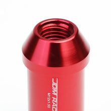 Load image into Gallery viewer, L40 Style Extended Lug Nuts Set w/ Locks M12x1.5 50mm Red Aluminum