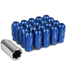 Load image into Gallery viewer, M12 x 1.5 Spline Lug Nuts Set with Locks - Blue Aluminum