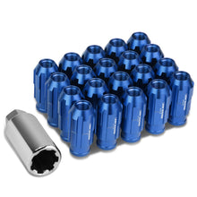 Load image into Gallery viewer, M12 x 1.5 Spline Lug Nuts Set with Locks - Blue Aluminum