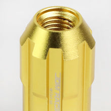 Load image into Gallery viewer, M12 x 1.5 Extended Spline Lug Nuts with Locks - Gold Aluminum