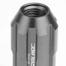 Load image into Gallery viewer, M12 x 1.5 Extended Spline Lug Nuts 50mm Tall Gun Metal 20pc w/ Locks