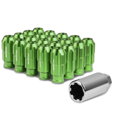 Load image into Gallery viewer, M12 x 1.5 Spline Extended Lug Nuts with Locks - Green Aluminum