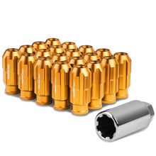 Load image into Gallery viewer, Spline Style Extended Lug Nuts M12x1.5 20pc Set w/ Locks - Orange Aluminum