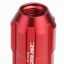 Load image into Gallery viewer, Aluminum Spline Lug Nuts M12 x 1.5 50mm Extended Open End 20pc Red