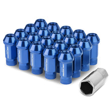 Load image into Gallery viewer, M12X1.25 Aluminum Acorn Lug Nuts 50mm Extended Open End 20pc Blue