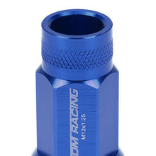 Load image into Gallery viewer, M12X1.25 Aluminum Acorn Lug Nuts 50mm Extended Open End 20pc Blue