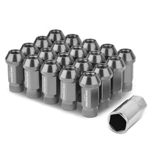 Load image into Gallery viewer, M12x1.25 Aluminum Lug Nuts 50mm Acorn Knurled Extended Open End 20pc