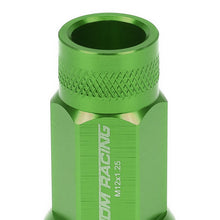 Load image into Gallery viewer, M12x1.25 Aluminum Lug Nuts - 50mm Extended Acorn Knurled - Green 20pc