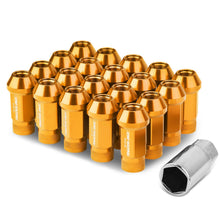 Load image into Gallery viewer, Universal M12x1.25 Extended Acorn Lug Nuts 20pc Set Aluminum Orange