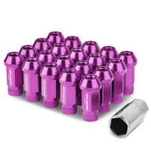 Load image into Gallery viewer, Aluminum Lug Nuts M12x1.25 Purple Acorn Knurled Extended 20pc Set