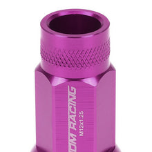 Load image into Gallery viewer, Aluminum Lug Nuts M12x1.25 Purple Acorn Knurled Extended 20pc Set