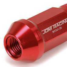Load image into Gallery viewer, M12x1.25 Aluminum Lug Nuts - Acorn Knurled Extended Open End 20pc Red