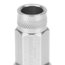 Load image into Gallery viewer, M12x1.25 Aluminum Lug Nuts 50mm Acorn Knurled Extended 20pc Silver