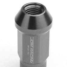 Load image into Gallery viewer, M12X1.5 Aluminum Lug Nuts - 50mm Extended Acorn Knurled 20pc Gun Metal
