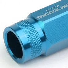 Load image into Gallery viewer, M12x1.5 Aluminum Acorn Knurled Lug Nuts 50mm Extended Light Blue 20pc