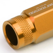 Load image into Gallery viewer, M12x1.5 Extended Acorn Knurled Lug Nuts 50mm Orange Aluminum 20pc