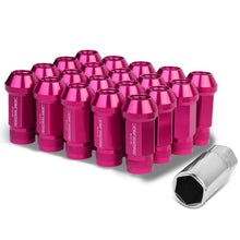 Load image into Gallery viewer, M12x1.5 Aluminum Acorn Knurled Extended Lug Nuts - Pink 20pcs