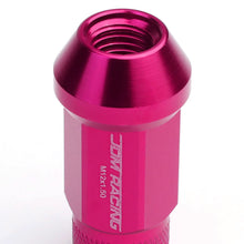 Load image into Gallery viewer, M12x1.5 Aluminum Acorn Knurled Extended Lug Nuts - Pink 20pcs