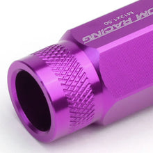 Load image into Gallery viewer, M12x1.5 Aluminum Lug Nuts 50mm Extended Acorn Knurled Purple 20pc