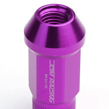 Load image into Gallery viewer, M12x1.5 Aluminum Lug Nuts 50mm Extended Acorn Knurled Purple 20pc