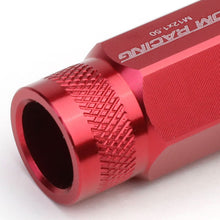 Load image into Gallery viewer, M12x1.5 Aluminum Lug Nuts - Acorn Knurled Extended 50mm Red 20pc