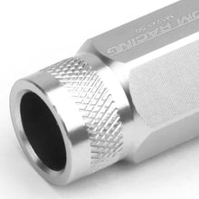 Load image into Gallery viewer, M12x1.5 Aluminum Lug Nuts - 50mm Extended Acorn Knurled - 20pc Silver