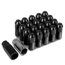 Load image into Gallery viewer, M12 x 1.25 Aluminum Lug Nuts 20pc Set Extended Black Acorn