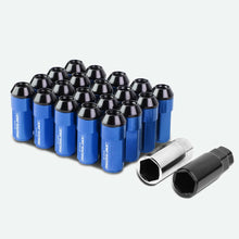 Load image into Gallery viewer, Universal Aluminum M12 x 1.25 Extended Lug Nuts 20pc Set Blue