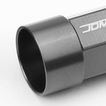 Load image into Gallery viewer, M12 x 1.25 Extended Steel Acorn Lug Nuts w/ Aluminum Cover Gun Metal 20pc