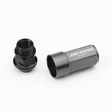 Load image into Gallery viewer, M12 x 1.25 Extended Steel Acorn Lug Nuts w/ Aluminum Cover Gun Metal 20pc