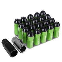Load image into Gallery viewer, Extended Aluminum Lug Nuts M12 x 1.25 Green Steel Acorn 20pc Set