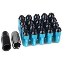 Load image into Gallery viewer, M12 x 1.25 Extended Aluminum Lug Nuts Set - Light Blue