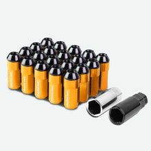 Load image into Gallery viewer, M12x1.25 Extended Aluminum Lug Nuts 20pc Set Orange Acorn