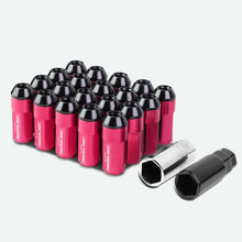 Load image into Gallery viewer, Universal M12x1.25 Extended Aluminum Lug Nuts 20pc Set Pink