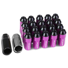 Load image into Gallery viewer, Extended Aluminum Lug Nuts M12x1.25 Purple 20pc Set